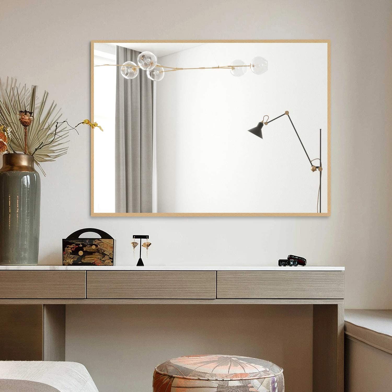 Mirrors For Wall Decor Rectangular Mirror Bathroom Wall Mounted Make Up Inside Clear Wall Mirrors (View 2 of 15)