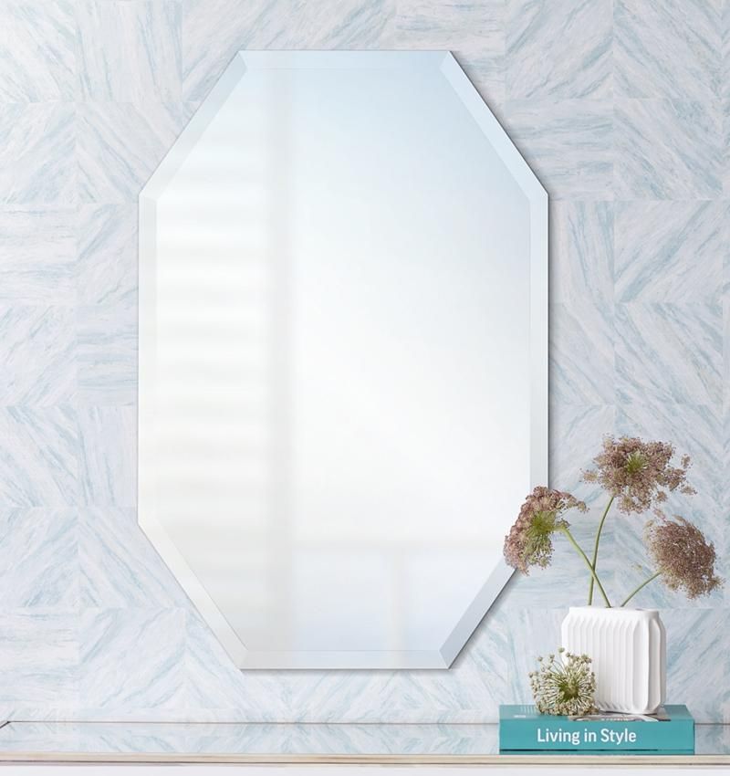Mirrors | Octagonal Frameless 20" X 30" Beveled Wall Mirror Regarding Frameless Rectangular Beveled Wall Mirrors (View 11 of 15)