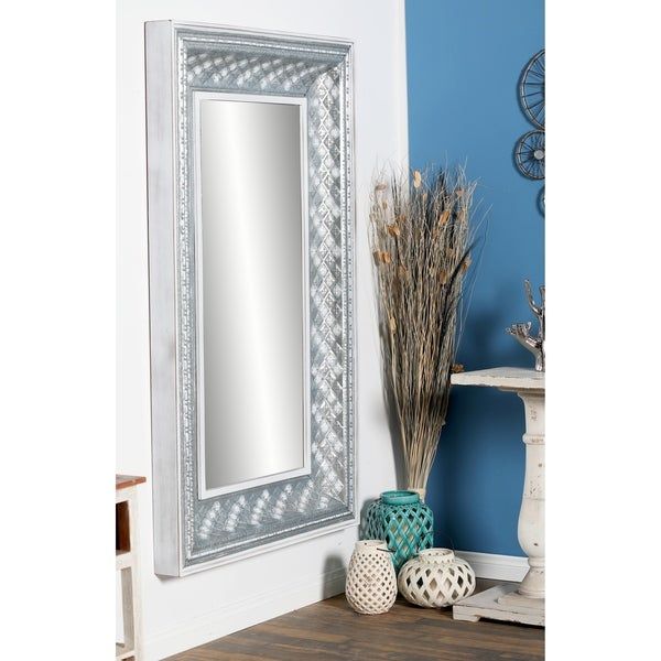 Modern 65 X 40 Inch Wood And Iron Rectangle Wall Mirrorstudio 350 In Natural Iron Rectangular Wall Mirrors (View 5 of 15)