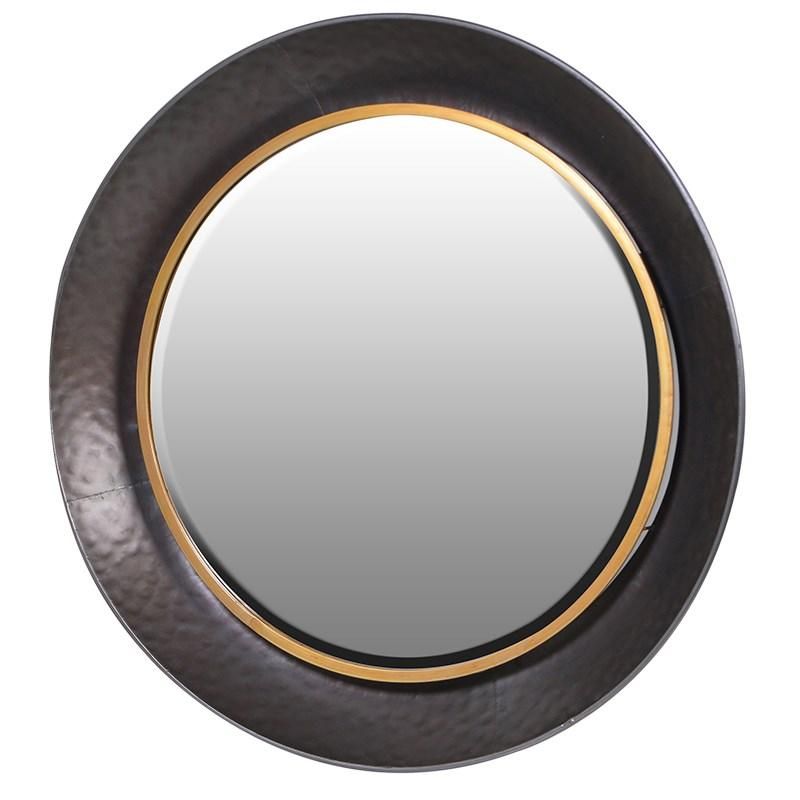 Modern Black & Gold Round Wall Mirror | Mulberry Moon Pertaining To Gold Rounded Corner Wall Mirrors (View 14 of 15)