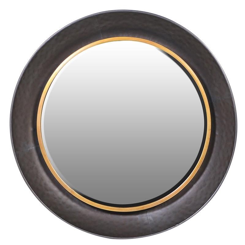Modern Black & Gold Round Wall Mirror | Mulberry Moon Pertaining To Shiny Black Round Wall Mirrors (View 10 of 15)