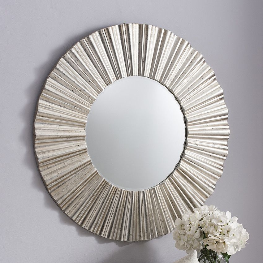 Modish Living's Sunburst Wall Mirror Is A Sleek And Stylish Round In Birksgate Sunburst Accent Mirrors (View 8 of 15)
