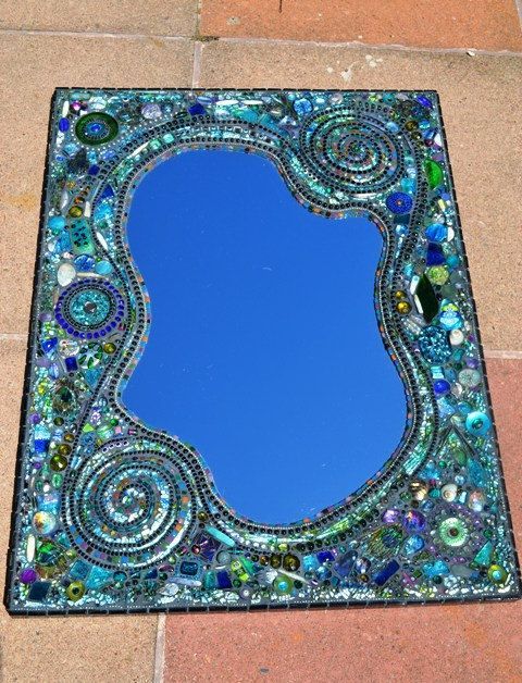 Mosaic Sea Shell & Peacock Feather Mirror Real Peacock | Etsy | Mosaic Inside Shell Mosaic Wall Mirrors (View 15 of 15)