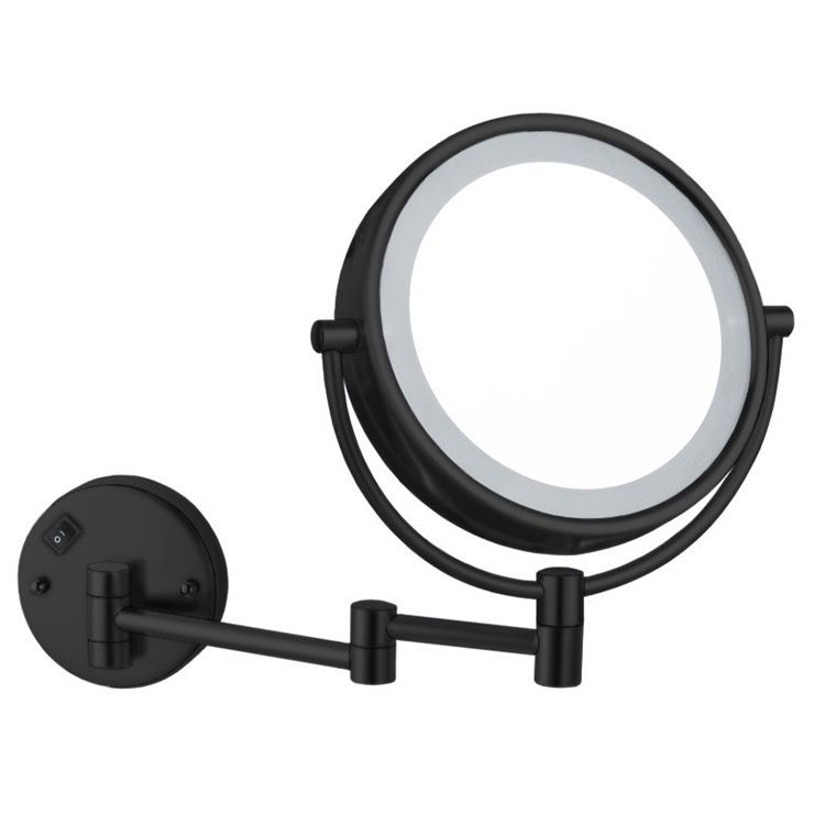 Nameeks Ar7705 Blk 5xnameek's Glimmer Matte Black Double Face Led With Regard To Matte Black Octagon Led Wall Mirrors (View 12 of 15)