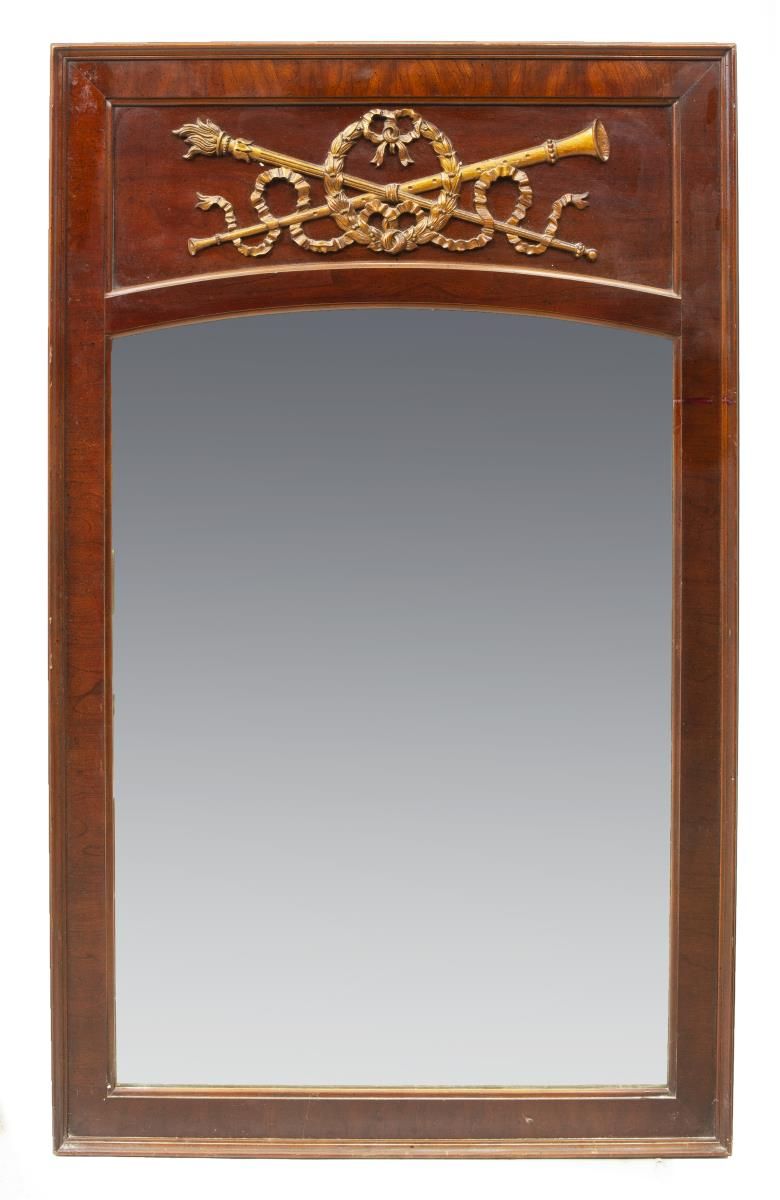Neoclassical Mahogany Finish Wall Mirror – September Estates Auction Within Dark Mahogany Wall Mirrors (View 2 of 15)