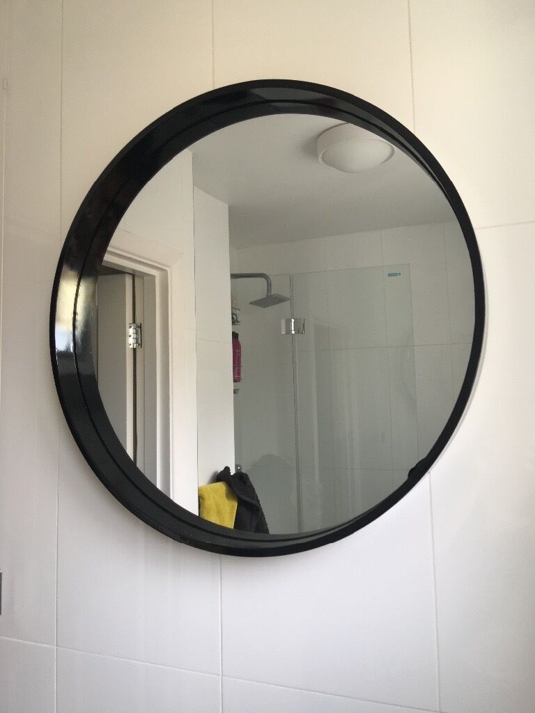 New Habitat Aimee Black Round Wall Mirror | In Hove, East Sussex | Gumtree In Black Round Wall Mirrors (View 4 of 15)