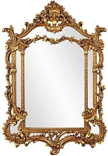 New Howard Elliott Arlington Baroque Hanging Wall Mirror, Ornate Arched Within Gold Arch Top Wall Mirrors (View 15 of 15)