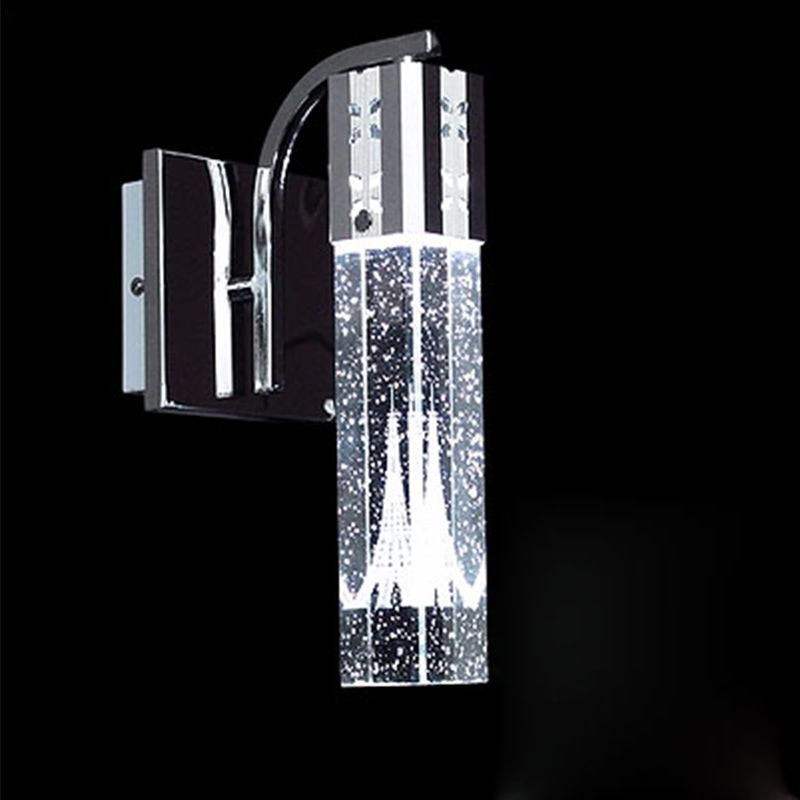 New Led Wall Lamps Bubble Crystal Column Bedside Lamp Living Room Wall Within Front Lit Led Wall Mirrors (View 15 of 15)