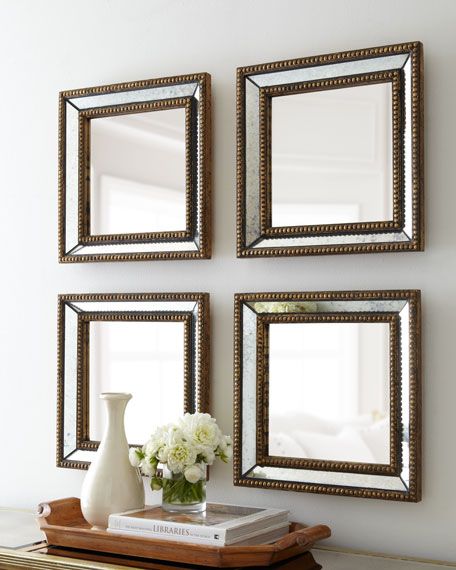 Norlina Square Wall Mirrors, Set Of 2 Pertaining To Silver Beaded Square Wall Mirrors (View 13 of 15)