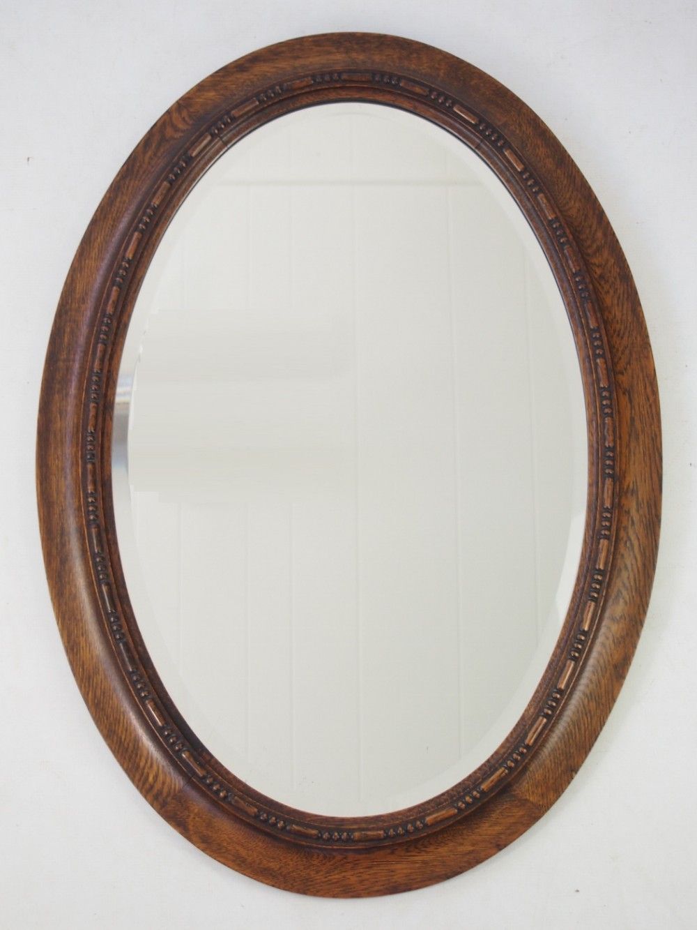 Oak Framed Oval Wall Mirror | 475321 | Sellingantiques.co (View 4 of 15)