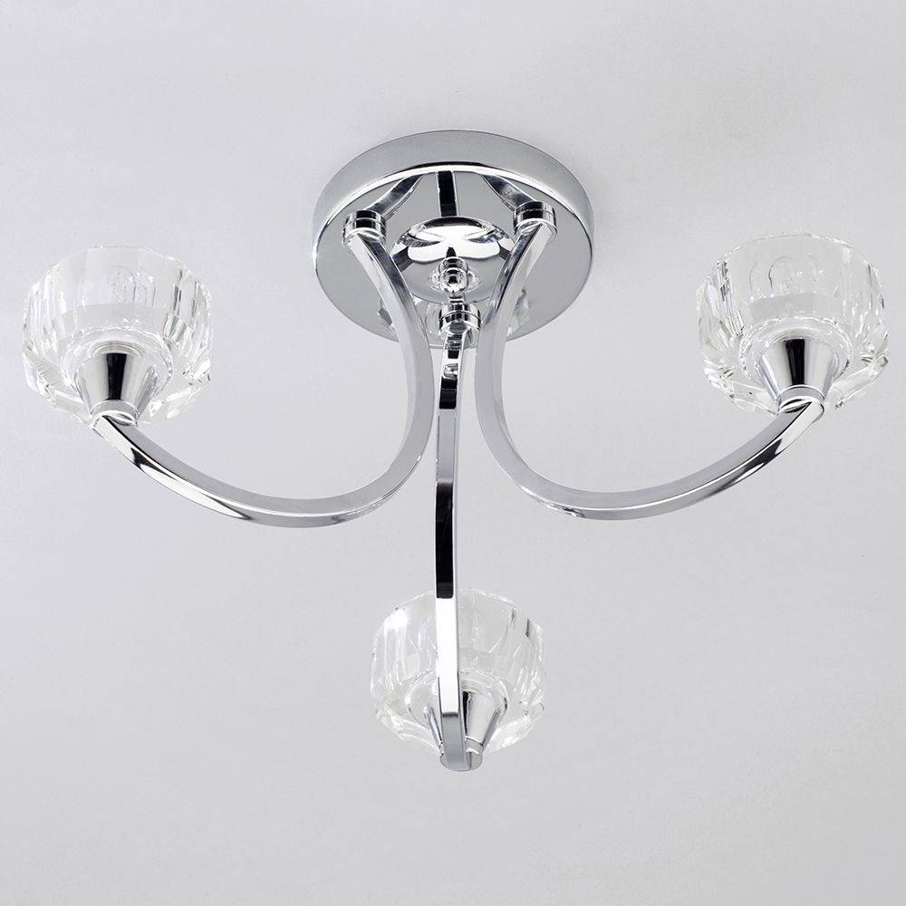 Ocean Bathroom Ceiling 3 Light – Chrome From Litecraft For Ceiling Hung Satin Chrome Wall Mirrors (View 4 of 15)