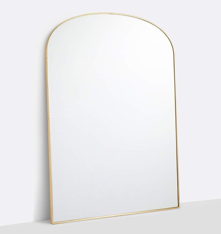Oil Rubbed Bronze Arched Floor Metal Framed Mirror | Rejuvenation Throughout Bronze Arch Top Wall Mirrors (Photo 5 of 15)