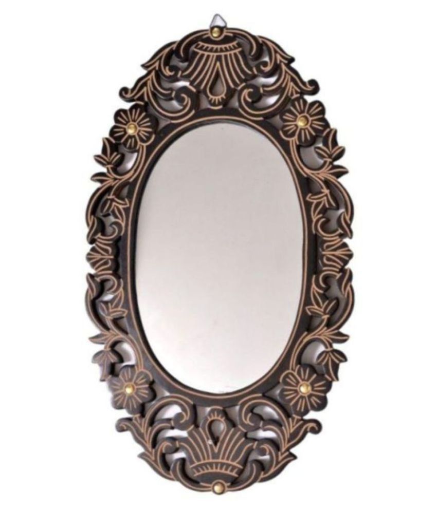 Onlineshoppee Mirror Wall Mirror Brown ( 50 X 30 Cms ) – Pack Of 1: Buy With Mocha Brown Wall Mirrors (View 4 of 15)