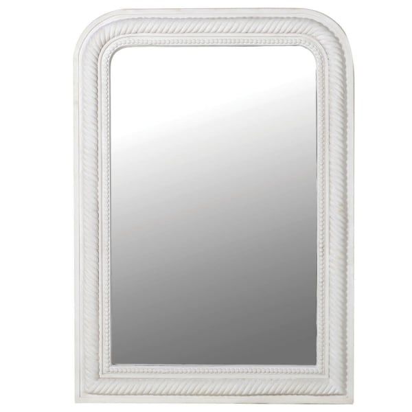 Ophara | Grey Curved Corner Rope Edge Wall Mirror With Regard To Edged Wall Mirrors (View 8 of 15)