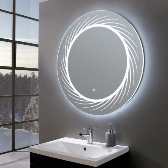 Opulent Ultra Slim Round Led Illuminated Mirror 800mm | Led Mirror In Round Backlit Led Mirrors (View 6 of 15)