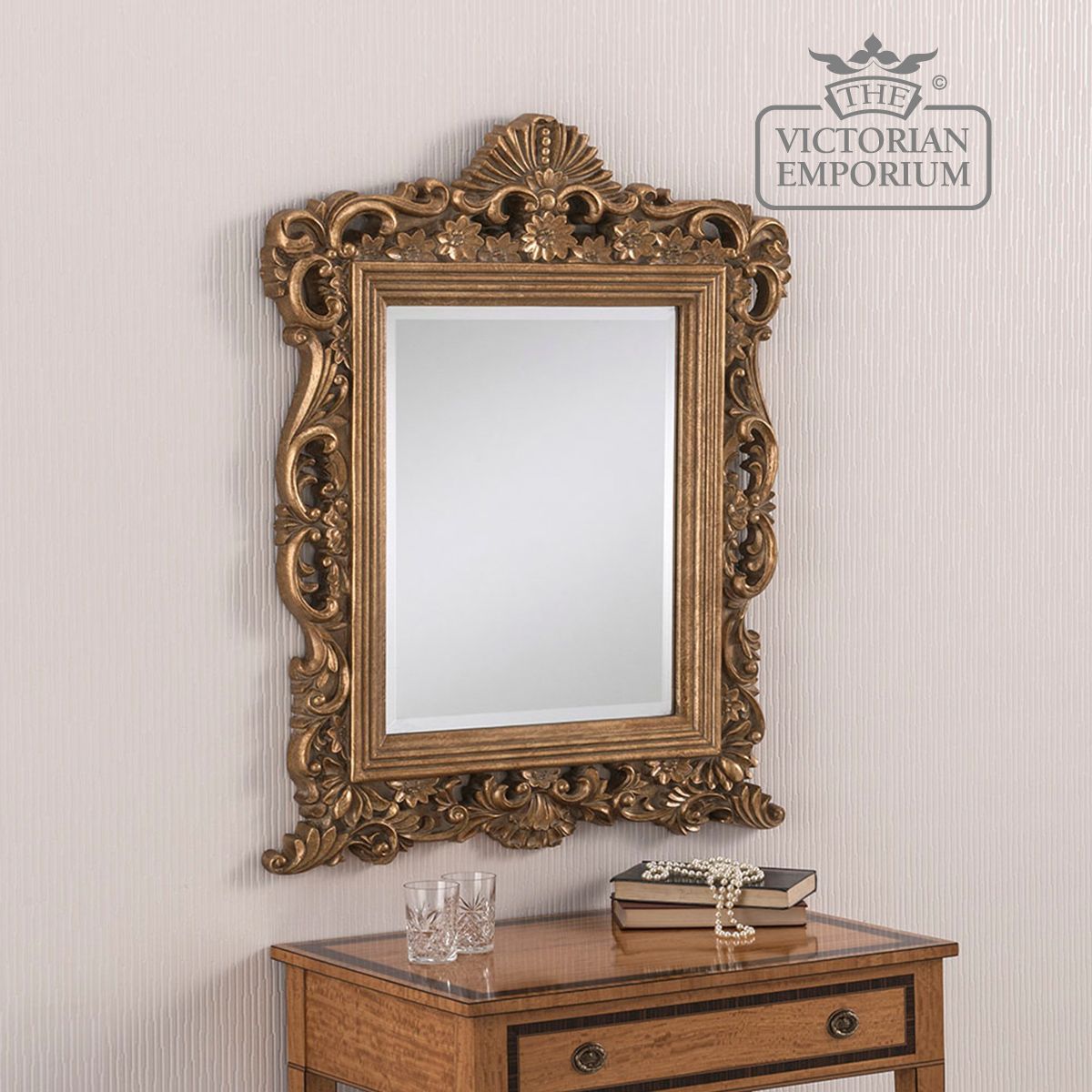Ornate Mirror In A Decorative Shape 86cm X 69cm In Booth Reclaimed Wall Mirrors Accent (View 11 of 15)