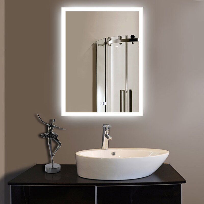 Orren Ellis Laniel Halo Lighted Led Bathroom / Vanity Mirror & Reviews In Led Backlit Vanity Mirrors (View 14 of 15)