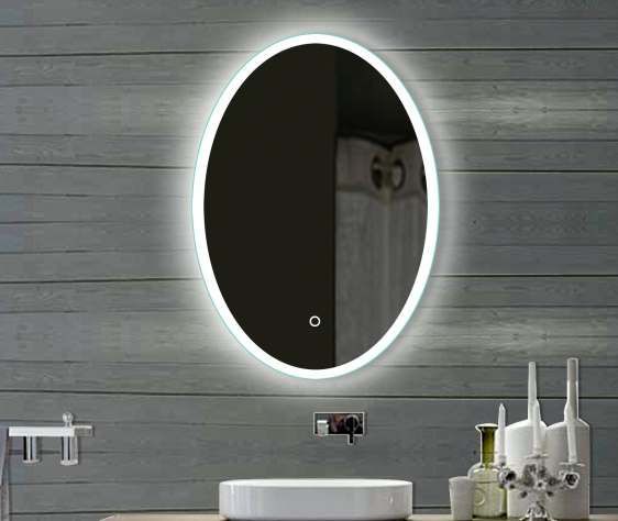Oval Led Backlit Mirror Bathroom Lighting, Back Lit Mirror, Led In Edge Lit Oval Led Wall Mirrors (View 10 of 15)