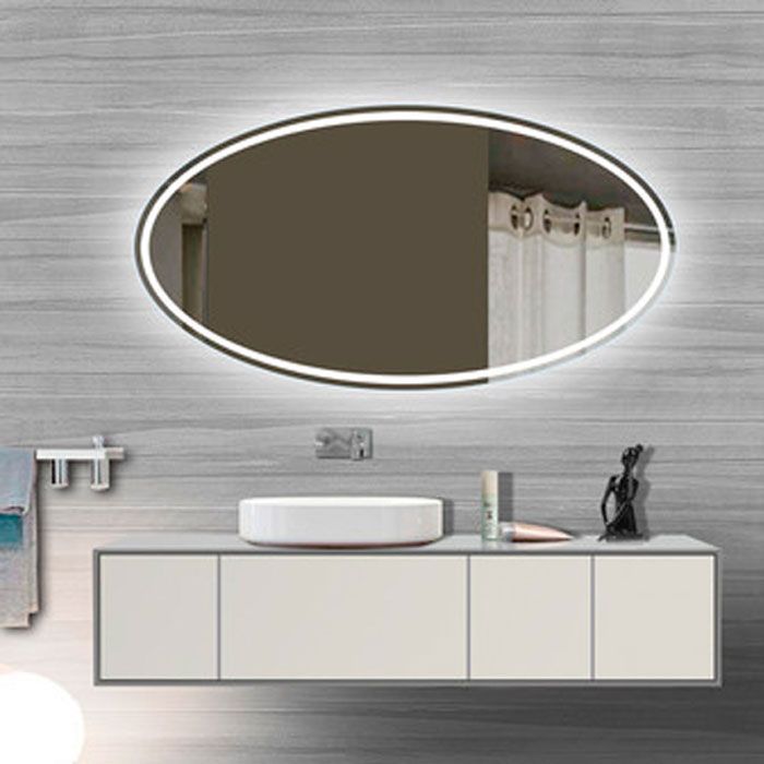 Oval Tokyo Illuminated Led Bathroom Mirrorparis Mirror | Dlaguna Pertaining To Back Lit Oval Led Wall Mirrors (View 3 of 15)
