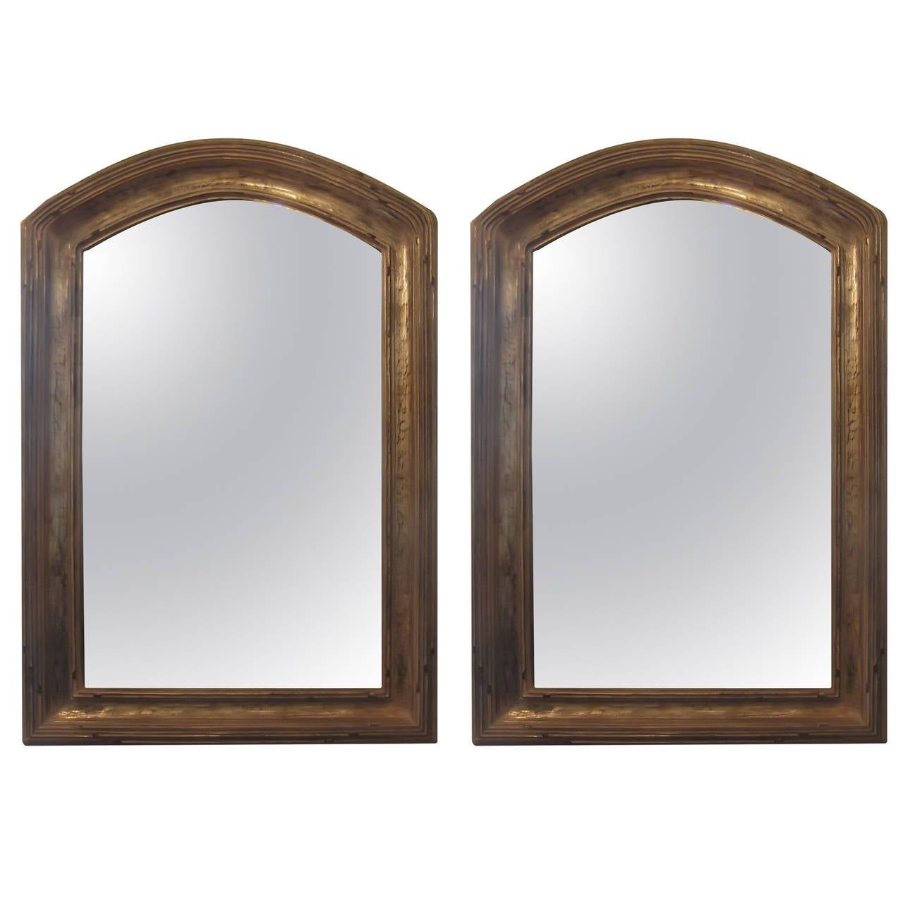 Pair Of Giltwood Arched Top Mirrors At 1stdibs Regarding Gold Arch Top Wall Mirrors (View 7 of 15)