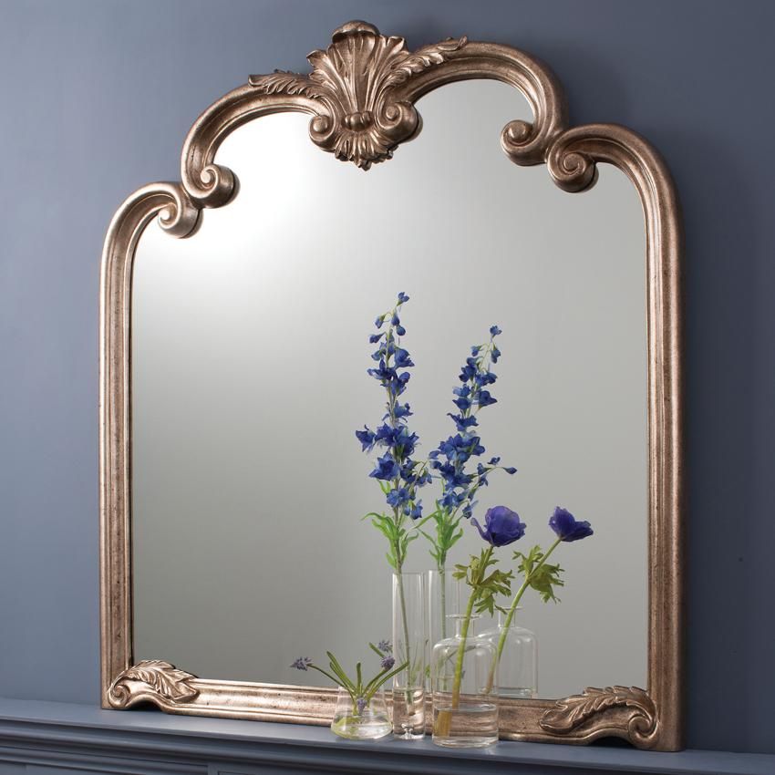 Palazzo Blush Silver Decorative Shaped Frame Wall Mirror – £357.00 Intended For Reba Accent Wall Mirrors (Photo 15 of 15)