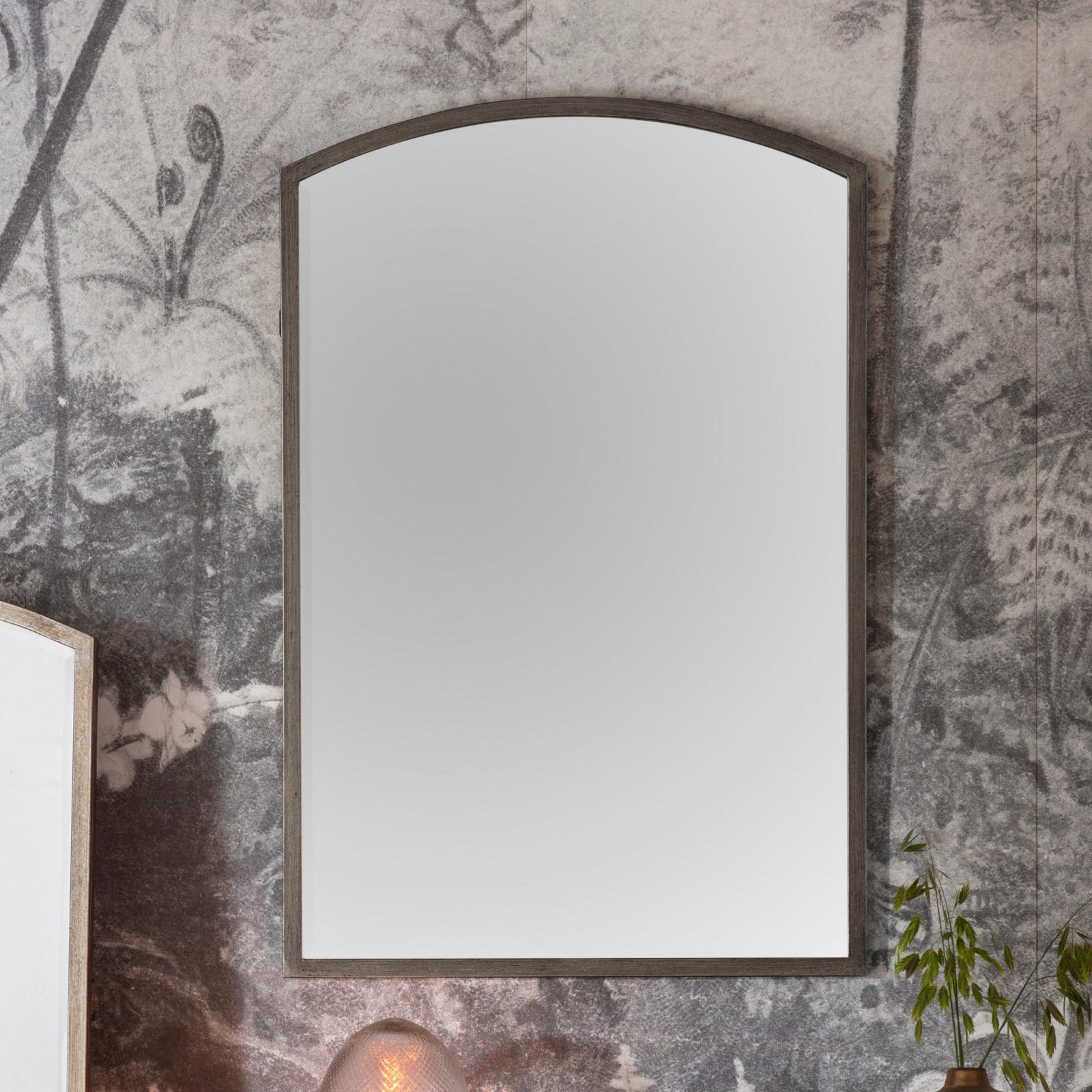 Paris Arch Wall Mirror Antique Silver 90cm X 60cm | Luxe Mirrors Pertaining To Silver Arch Mirrors (View 8 of 15)