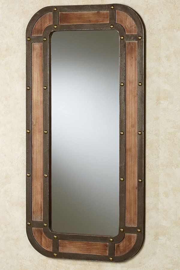 Pikeville Rustic Wooden Rectangular Wall Mirror | Mirror Wall, Rustic Intended For Rustic Wood Wall Mirrors (View 9 of 15)