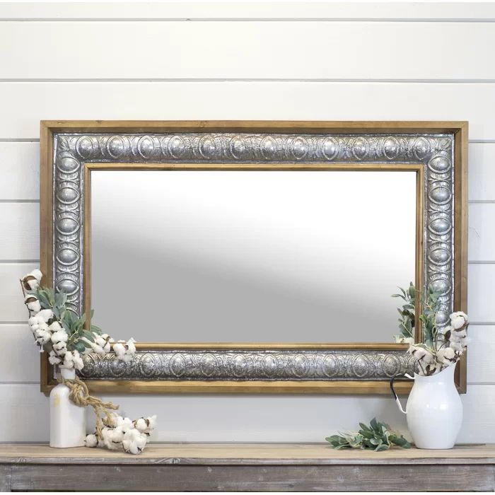 Pinterry Cross On Farmhouse Love | Wood Mirror, Classic Home Decor In Farmhouse Woodgrain And Leaf Accent Wall Mirrors (View 1 of 15)