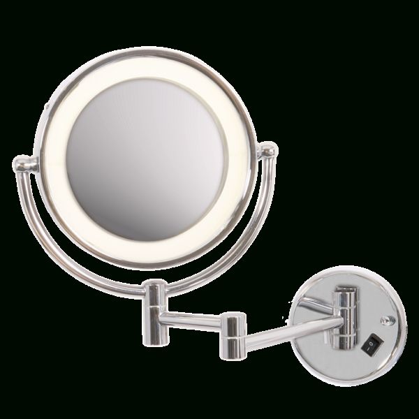 Polished Chrome Mirror Wall Light With Switch | Springlights Pertaining To Polished Chrome Wall Mirrors (View 14 of 15)