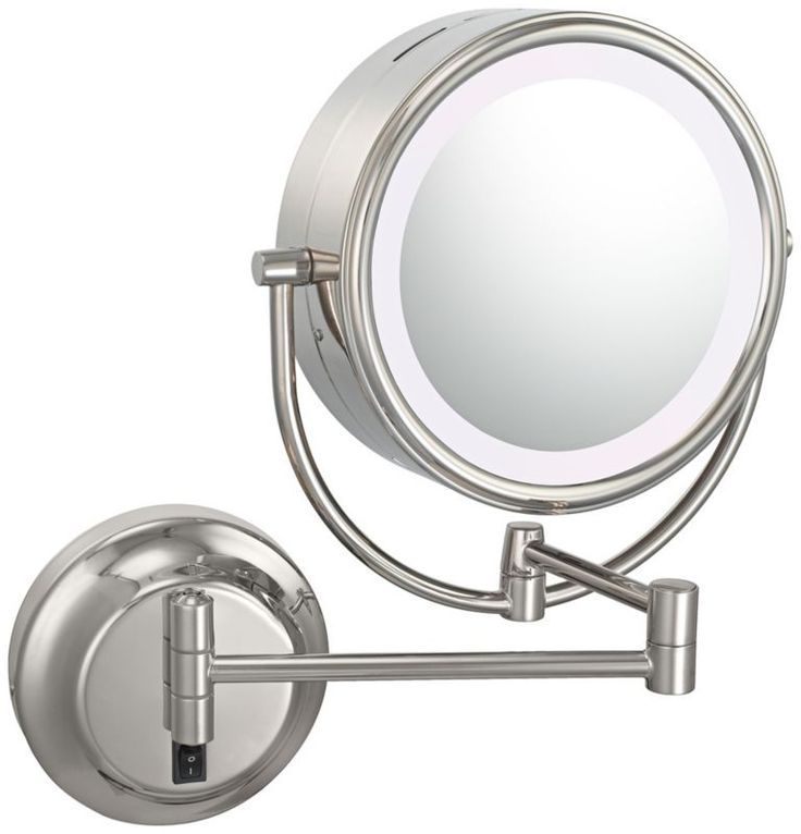 Polished Nickel 9" Wide Led Hardwire Vanity Mirror – | Led Vanity With Regard To Nickel Floating Wall Mirrors (View 5 of 15)