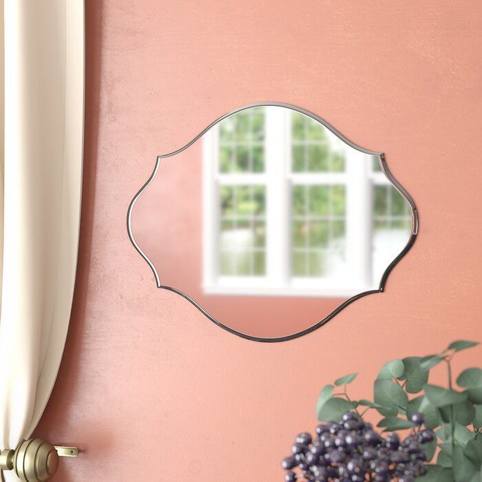 Portis Frameless Oval Scalloped Beveled Wall Mirror | Mirror In Reign Frameless Oval Scalloped Beveled Wall Mirrors (View 5 of 15)