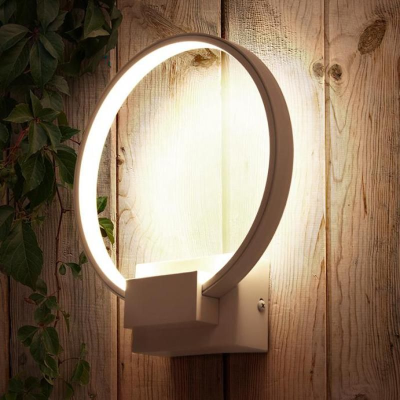 Post Modern Led Ring Lamp Luminaire Bedside Balcony Aisle Indoor Square Intended For Edge Lit Square Led Wall Mirrors (View 15 of 15)