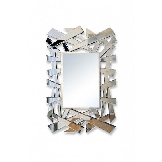 Prague Mirror 4 Piece Package – 2 Door Wardrobe, 4 Drawer Chest And 2 Throughout Glass 4 Piece Wall Mirrors (View 1 of 15)