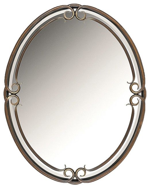 Quoizel Dh43024 Duchess 30" X 24" Oval Decorative Mirror – Traditional For Alissa Traditional Wall Mirrors (View 8 of 15)