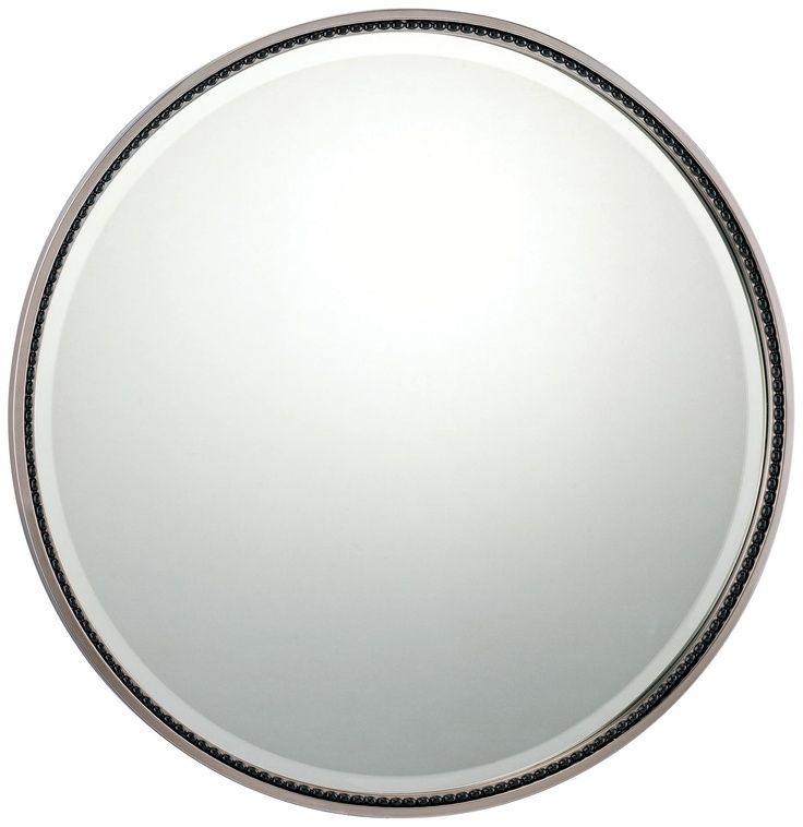 Quoizel Larchmont Nickel 28" Wide Round Wall Mirror – #x5894 | Lamps Within Brushed Nickel Round Wall Mirrors (View 3 of 15)