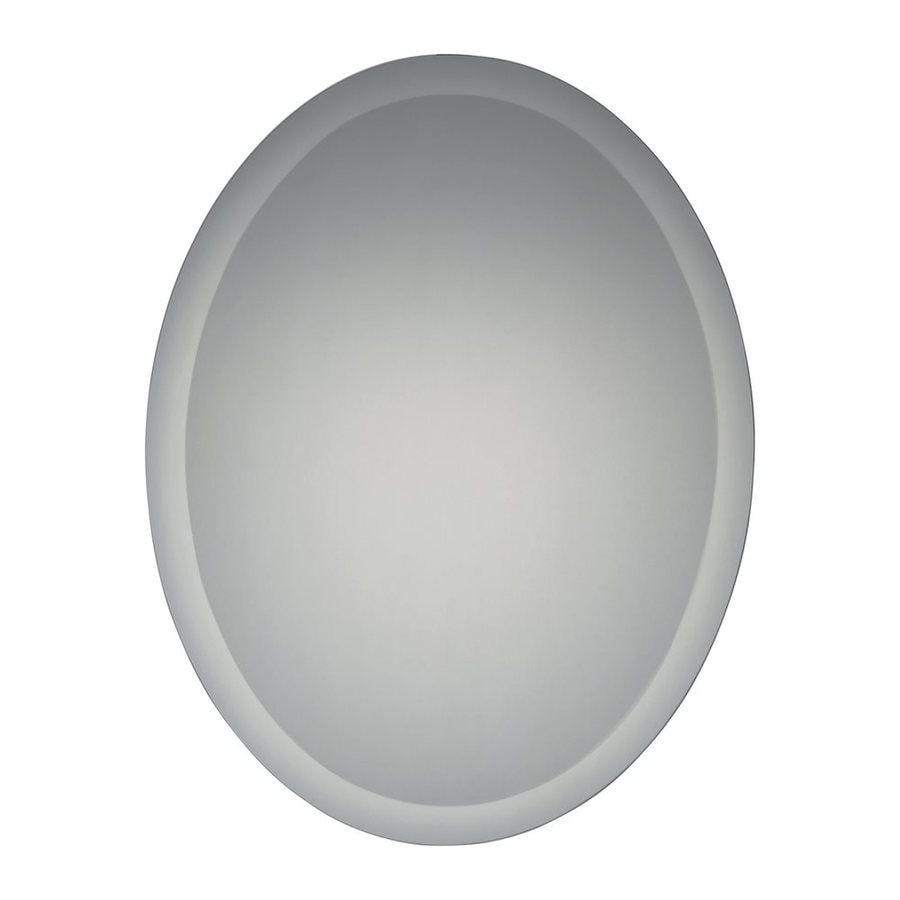 Quoizel Reflections 28 In L X 22 In W Beveled Frameless Oval Wall Inside Oval Beveled Frameless Wall Mirrors (View 5 of 15)