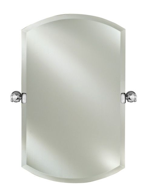 Radiance Frameless Bevel Double Arch Tilt Mirror, Satin Brass, 24"x38 For Crown Arch Frameless Beveled Wall Mirrors (View 4 of 15)