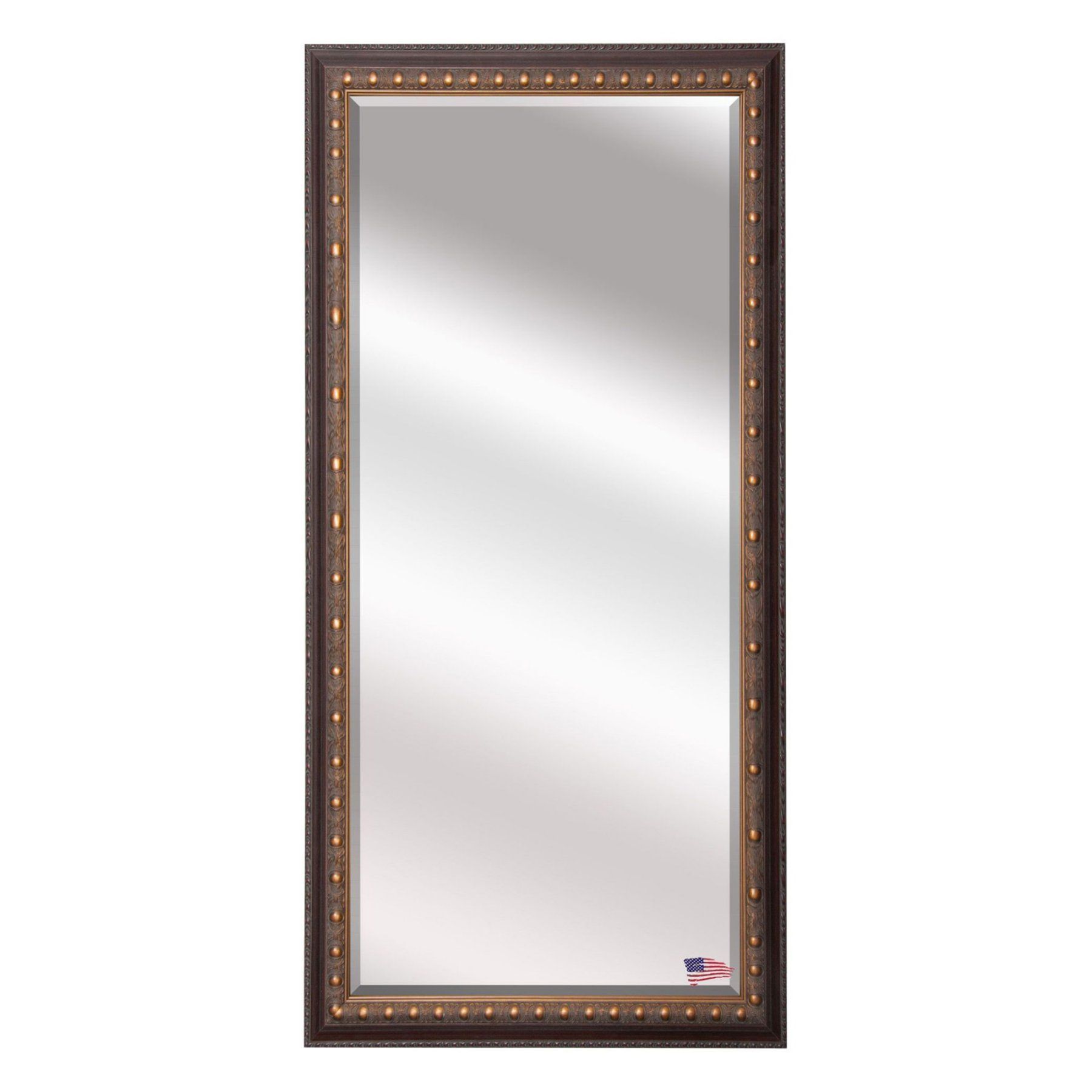 Rayne Mirrors Traditional Cameo Beveled Full Body Mirror – R042bt With Regard To Vassallo Beaded Bronze Beveled Wall Mirrors (View 4 of 15)
