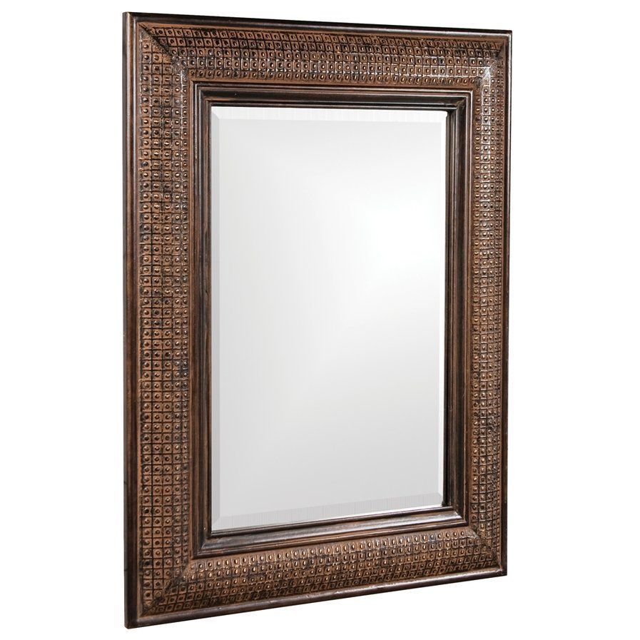 Rectangle Bronze Wood Mirror | Rectangular Mirror, Wood Framed Mirror Intended For Squared Corner Rectangular Wall Mirrors (View 7 of 15)