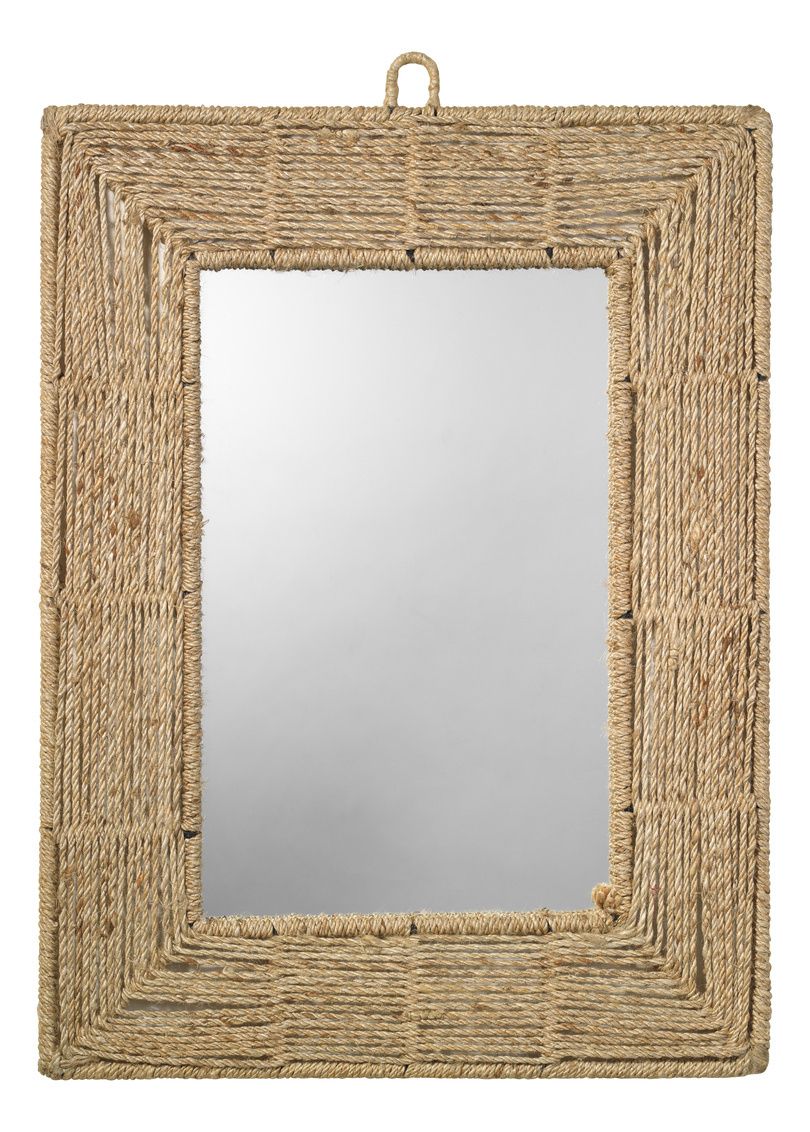 Rectangle Jute Mirror – Gdc Home Pertaining To Lugo Rectangle Accent Mirrors (View 3 of 15)