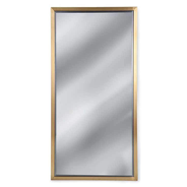 Rectangle Mirror (natural Brass) | Mirror Wall Living Room, Oversized In Natural Iron Rectangular Wall Mirrors (View 15 of 15)
