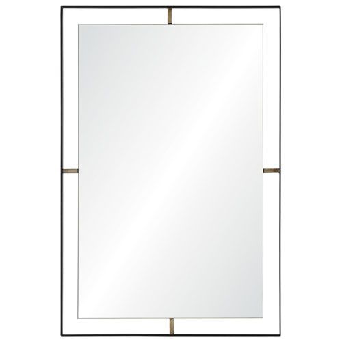 Ren Wil Heston Matte Black Rectangular Mirror Mt1857 | Mirror Wall Throughout Matte Black Metal Rectangular Wall Mirrors (View 15 of 15)