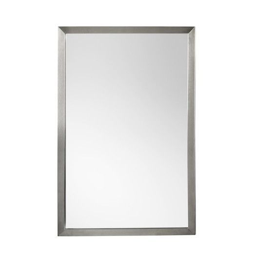 Ronbow Contemporary 23" X 34" Metal Framed Bathroom Mirror In Brushed In Drake Brushed Steel Wall Mirrors (Photo 4 of 15)