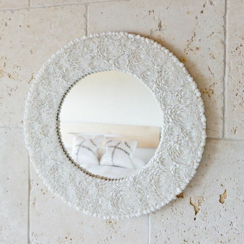 Roslyn Clamrose Seashell Wall Mirror | Seashell Mirror, Framed Mirror Within Shell Wall Mirrors (View 11 of 15)