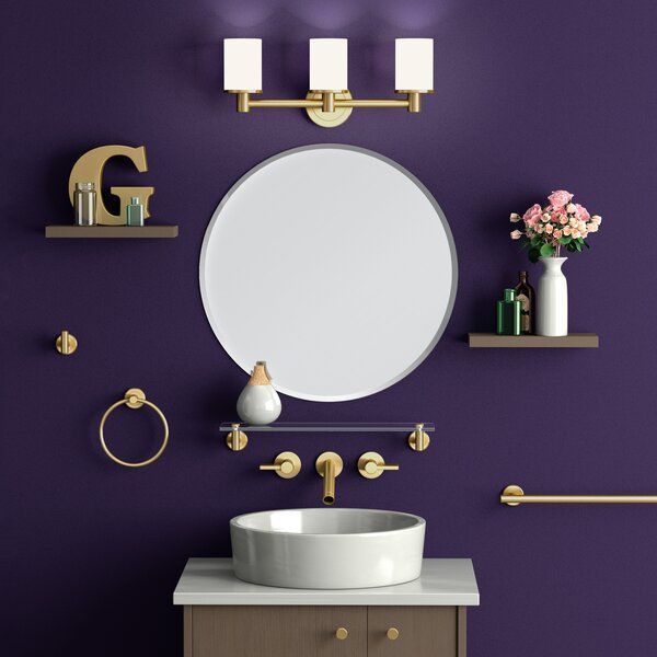 Round Flush Mount Beveled Frameless Bathroom/vanity Mirror | Gatco Regarding Frameless Round Beveled Wall Mirrors (View 10 of 15)
