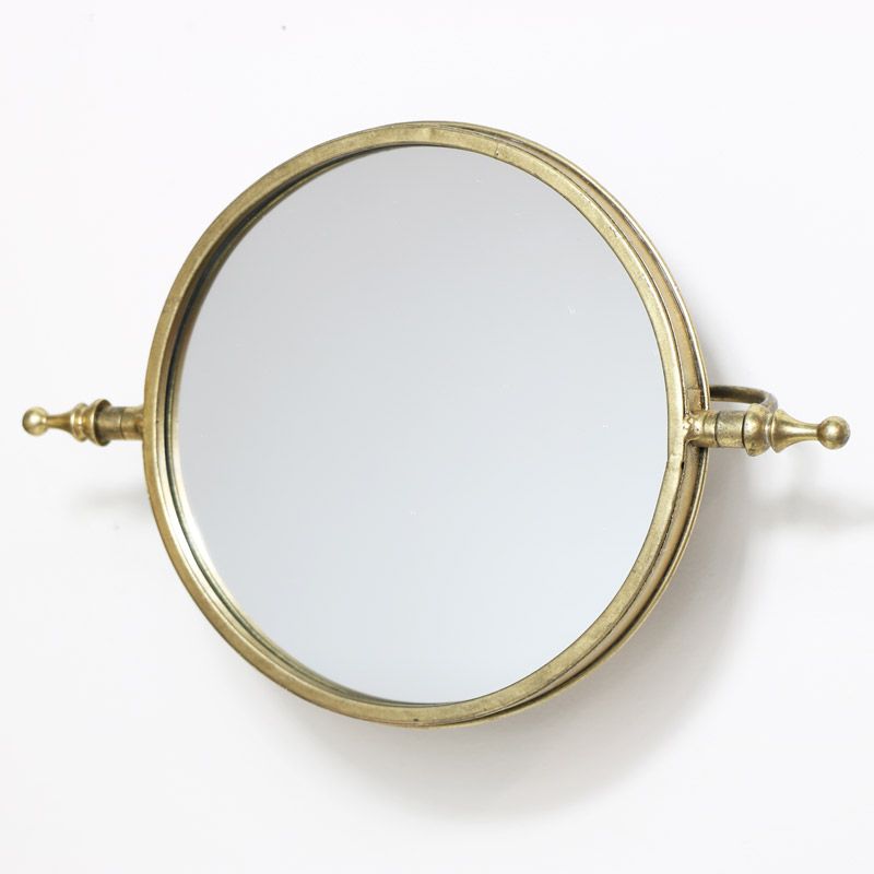 Round Gold Adjustable Wall Mirror – Windsor Browne With Golden Voyage Round Wall Mirrors (View 11 of 15)