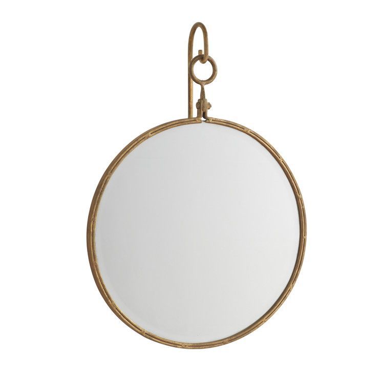 Round Gold Leaf Suspended Mirror | Mirror, Beveled Edge Mirror, Hanging Within Round Edge Wall Mirrors (View 7 of 15)