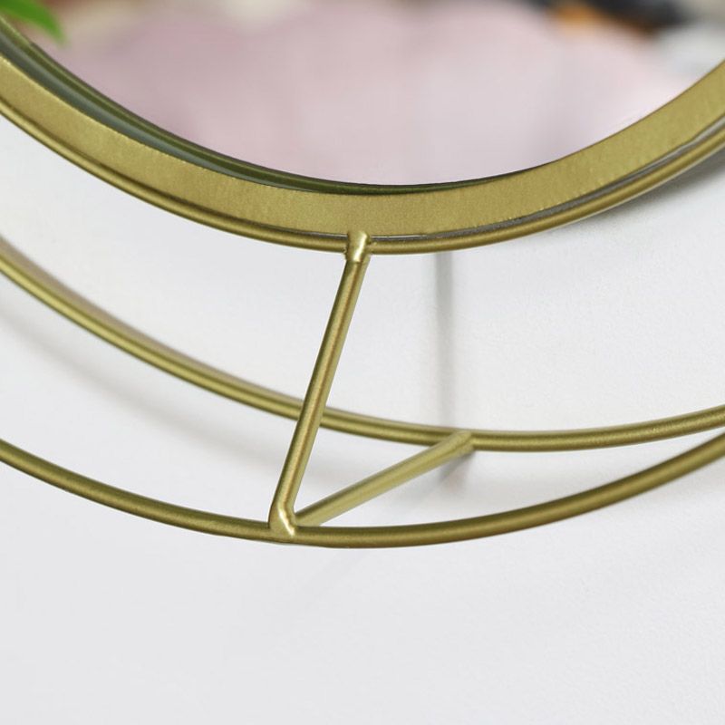 Round Gold Metal Framed Wall Mirror – Melody Maison® Throughout Gold Metal Framed Wall Mirrors (View 2 of 15)