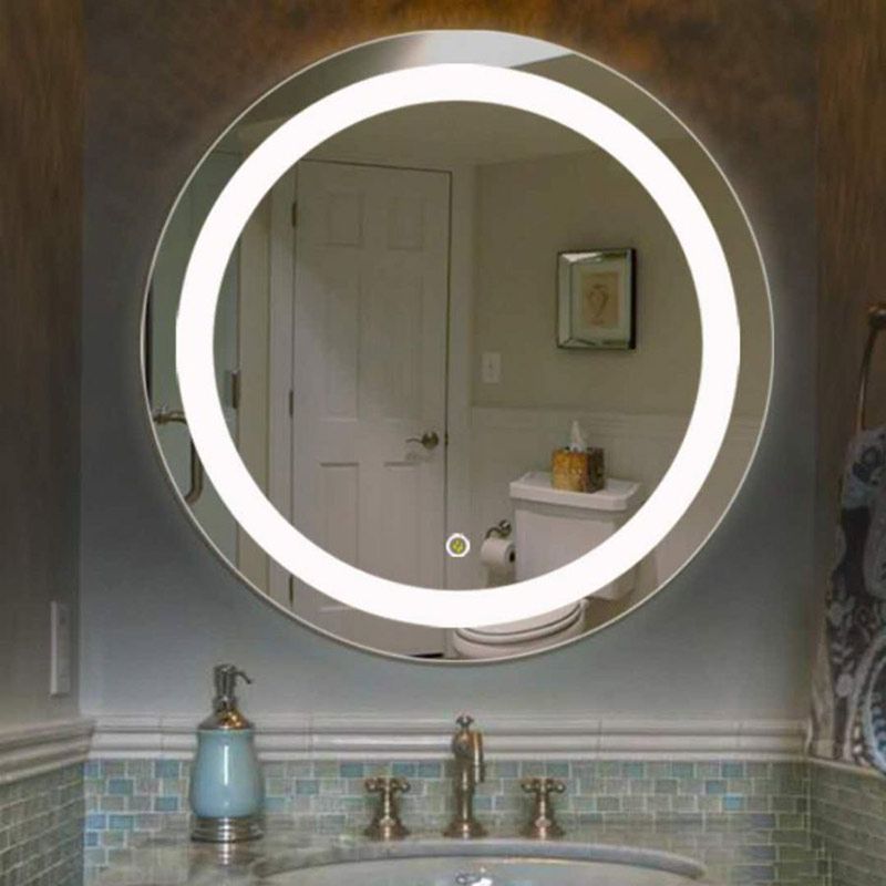 Round Led Bathroom Mirror Dmr 08 | Led Mirror Manufacturer Backlit Within Led Backlit Vanity Mirrors (View 8 of 15)