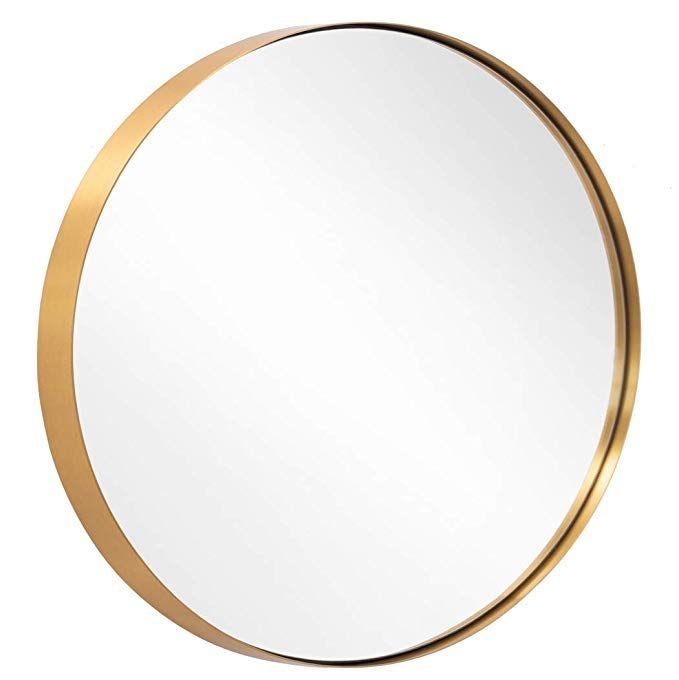 Round Mirror For Bathroom, Gold Circle Mirror For Wall Mounted, 30 With Brushed Gold Wall Mirrors (View 5 of 15)